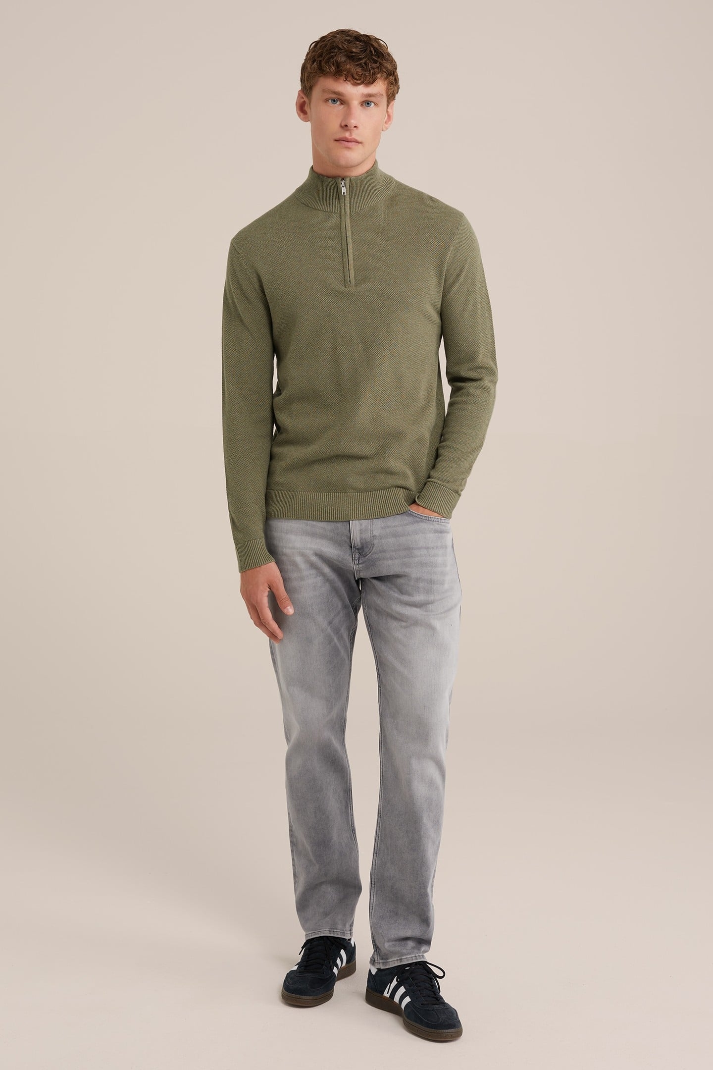 5-POCKET MID WAIST LIGHT GREY 2