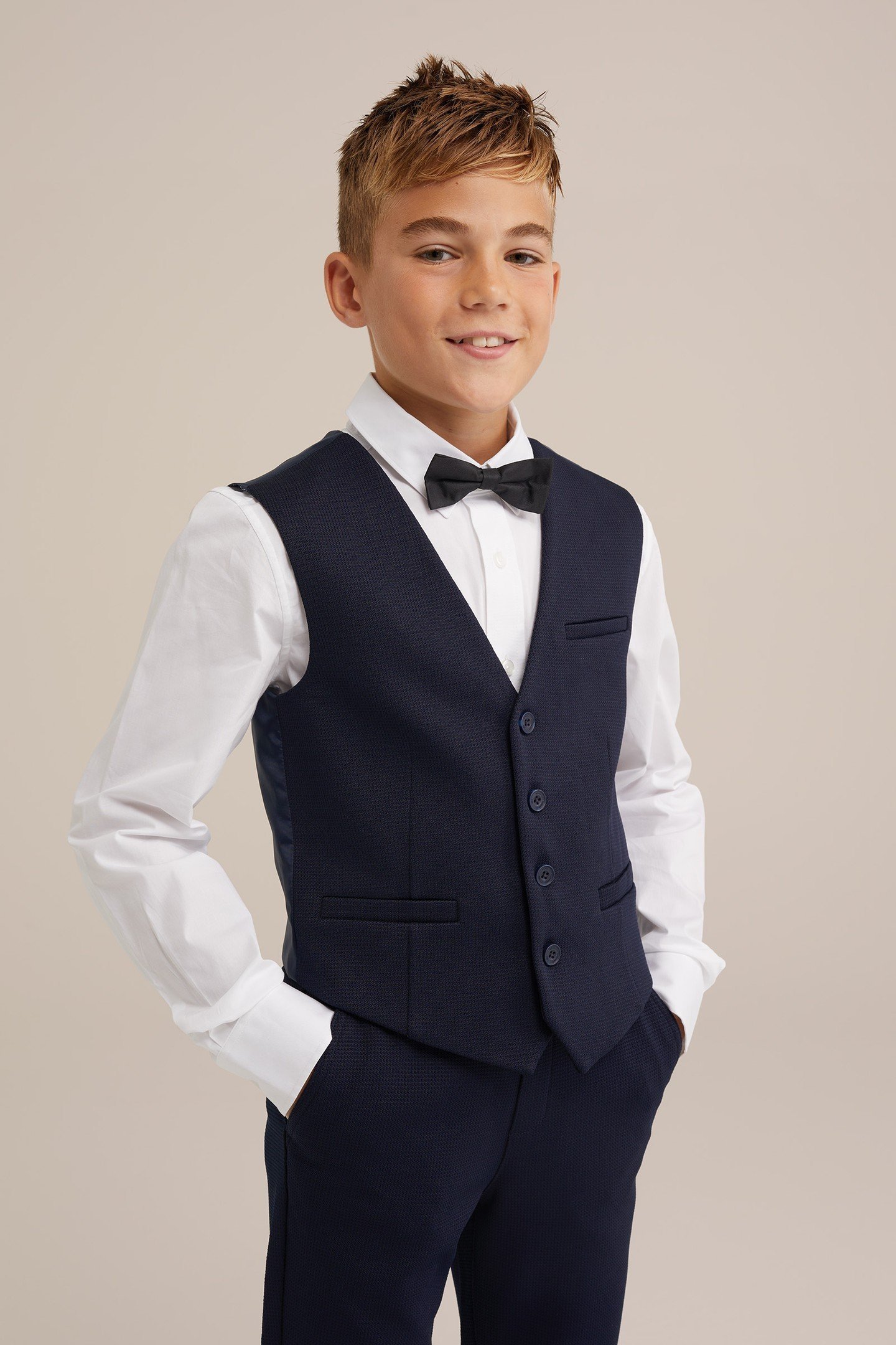 BOYS WAISTCOAT DARK BLUE 1