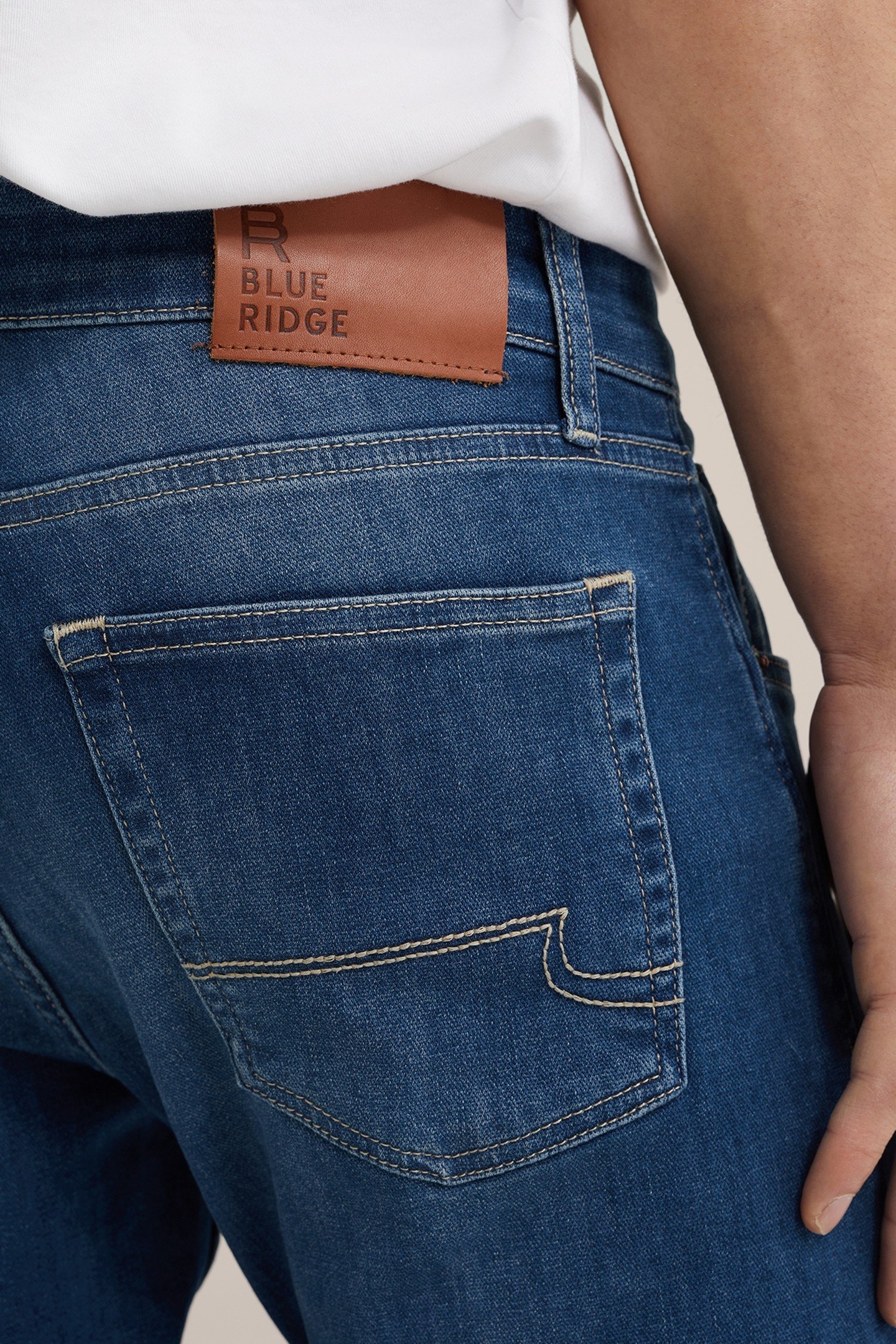 5-POCKET MID WAIST DARK BLUE 6