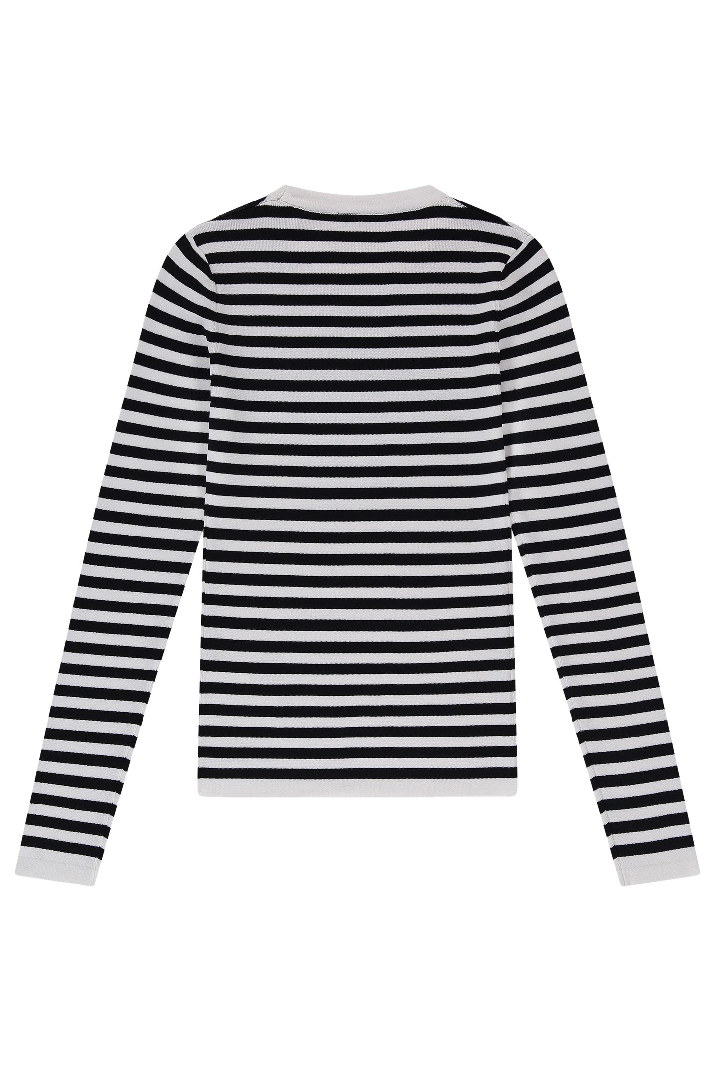 JOLIE LS STRIPE PULLOVER BLACK/OFF WHITE 2