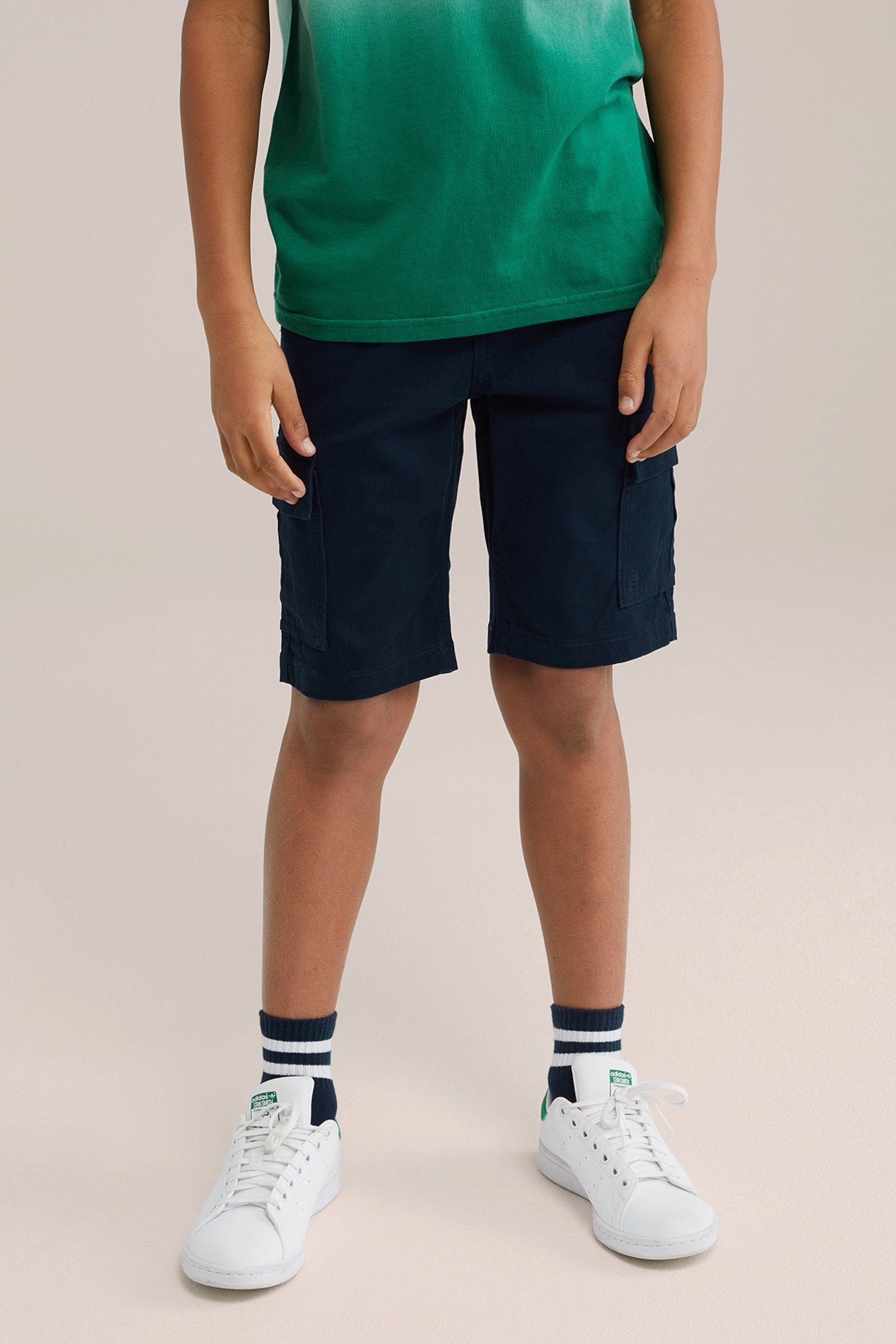 BOYS CARGO PANTS NAVY BLUE 1