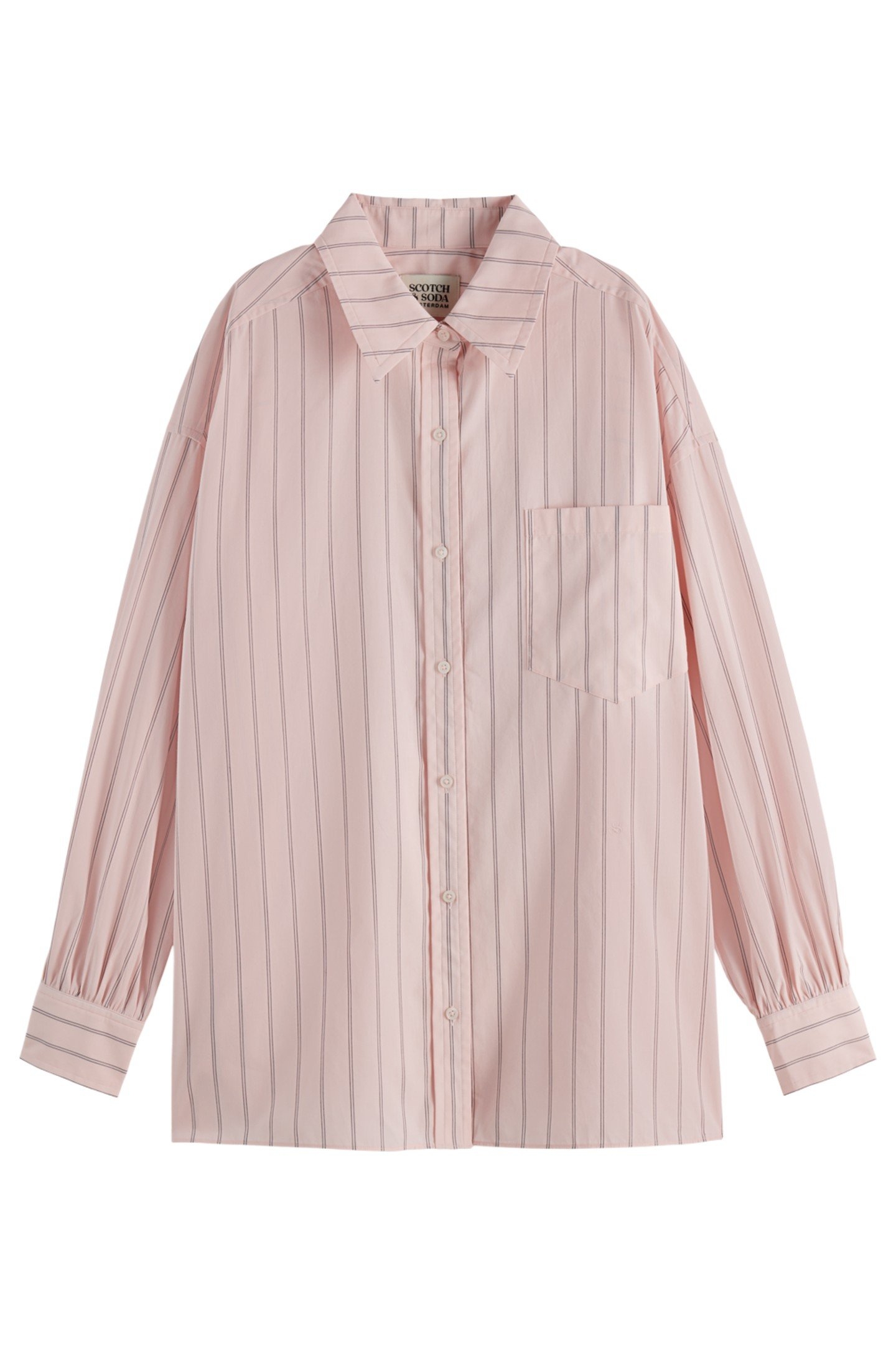 STRIPED GIRLFRIEND POPLIN SHIRT SHIRTING PINK/ CHARCOAL STRI 1