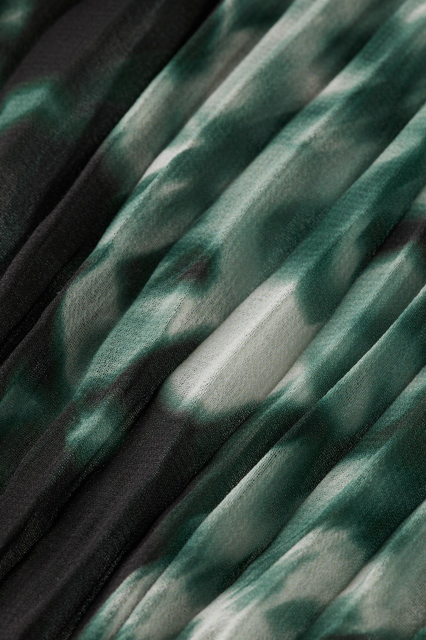 RUFFLE TOP NIEUW BLOSSOM PRINT PARK GREEN 2