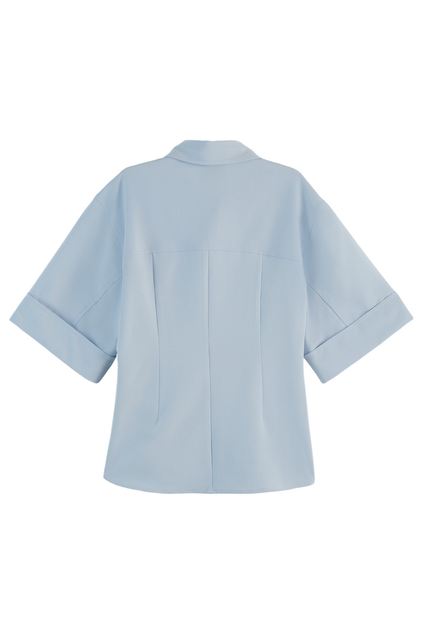 FITTED SHORT SLEEVE SHIRT SHIRTING BLUE 7