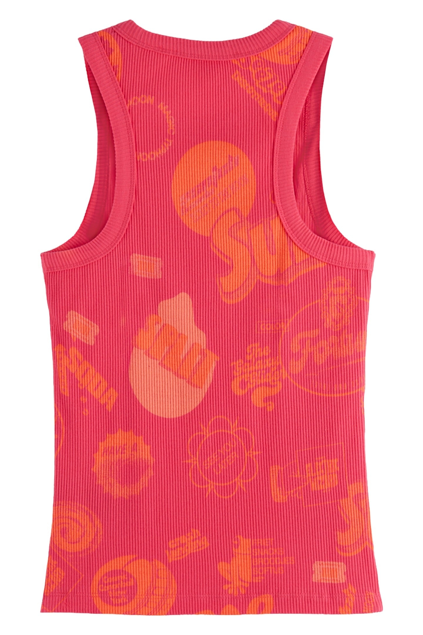 ALL OVER PRINTED RIB TANK LUNAR PIER PINK 5