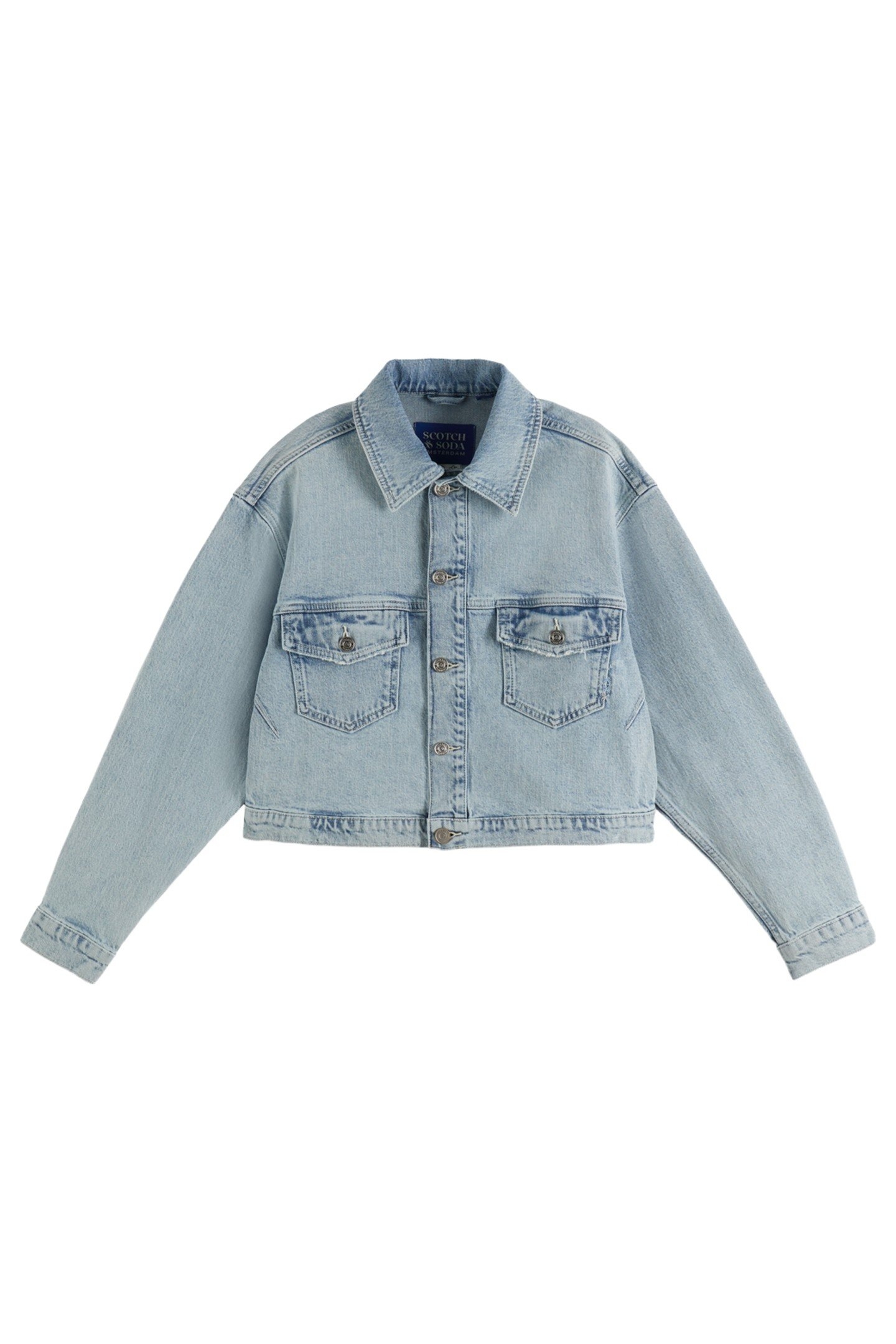 CROPPED DENIM TRUCKER JACKET BLUE STORY STORY BLUE 4