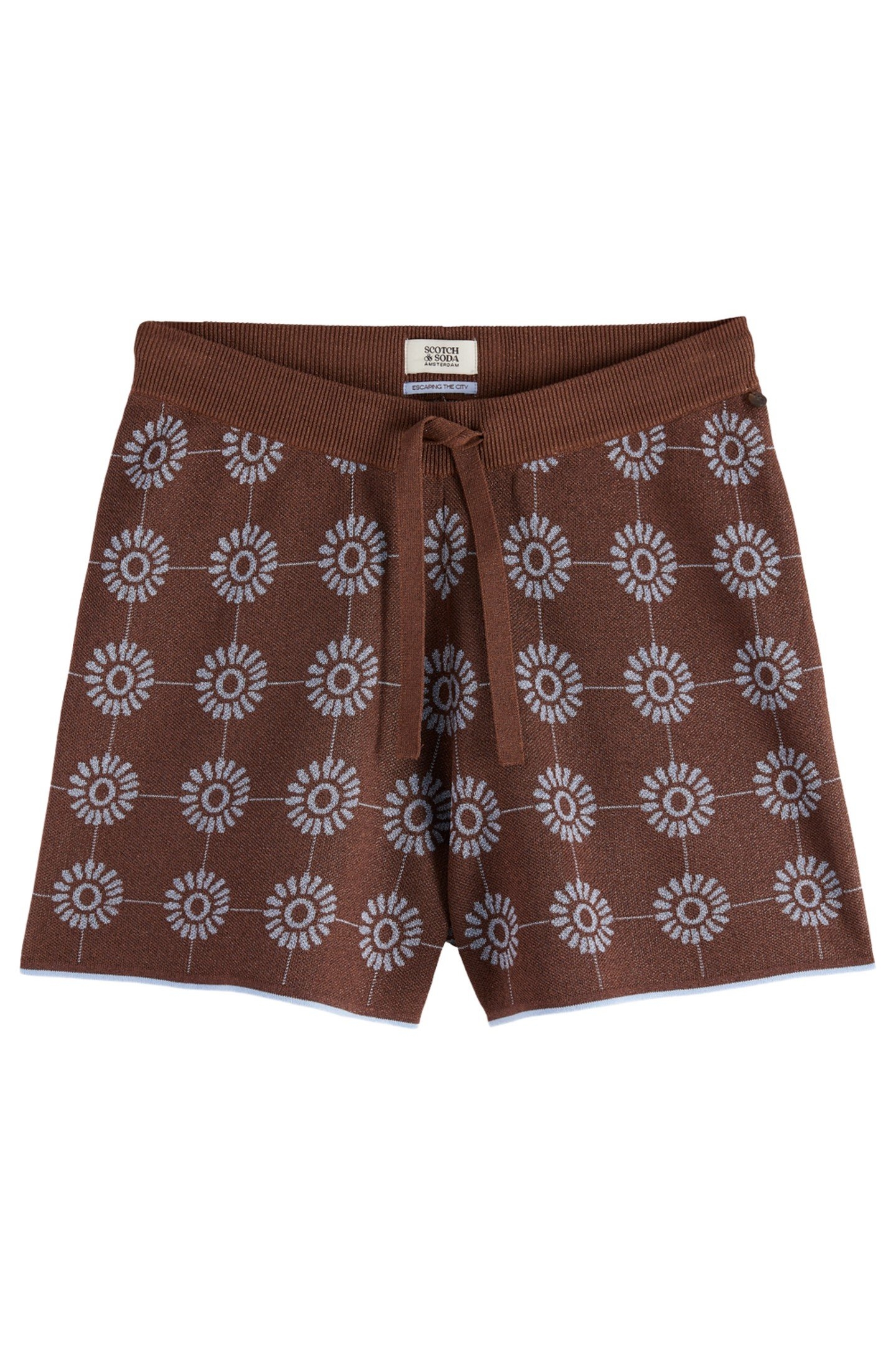 JACQUARD KNITTED SHORTS COLD BREW 5