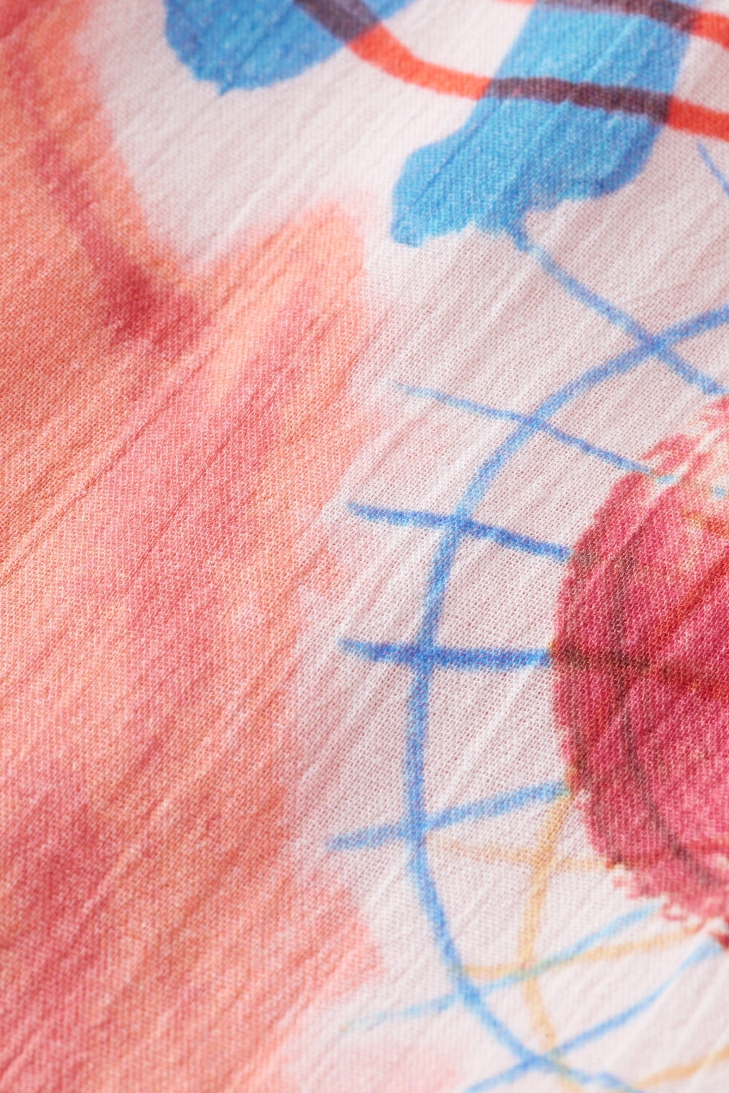 PRINTED CRINKLE MAXI DRESS ABSTRACT SUN PINK 6