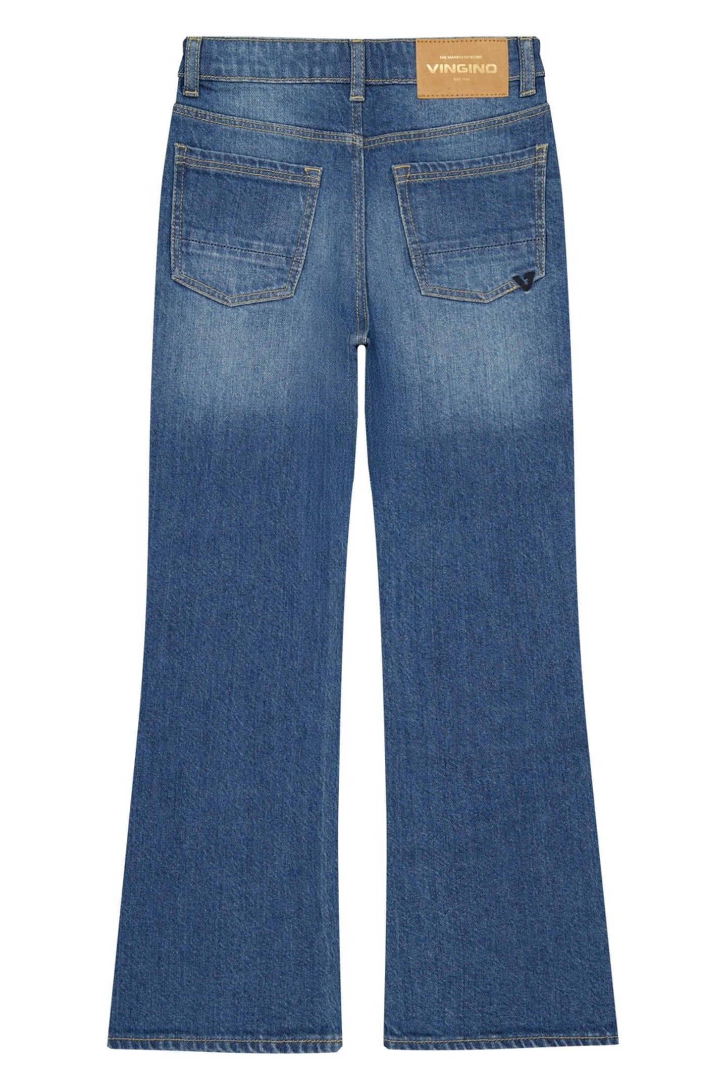 GIRLS CRISTIE FLARE JEANS MID BLUE WASH 2