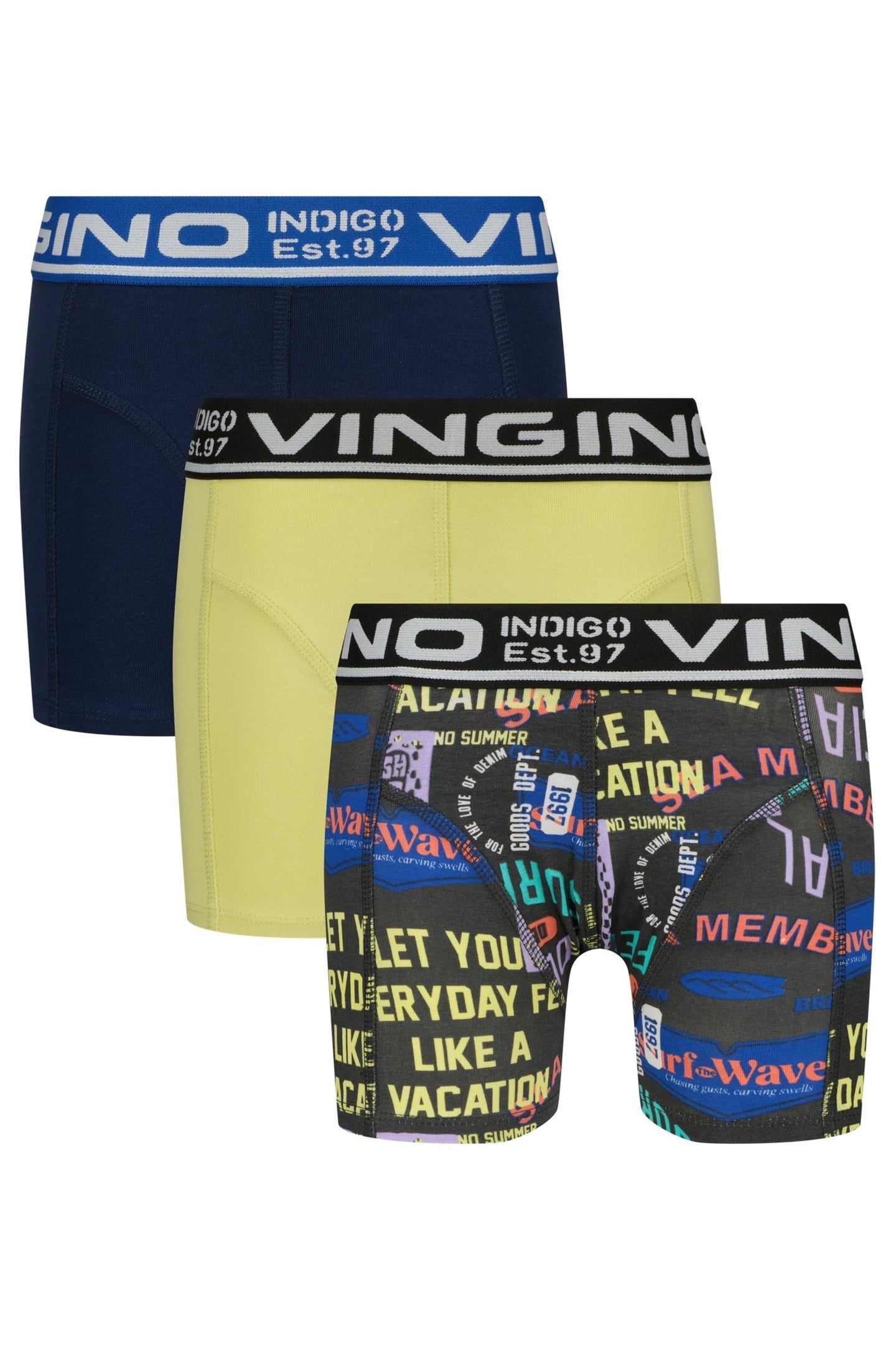 BOYS B-SO26 COLOR 3 PACK BOXER DARK BLUE 1