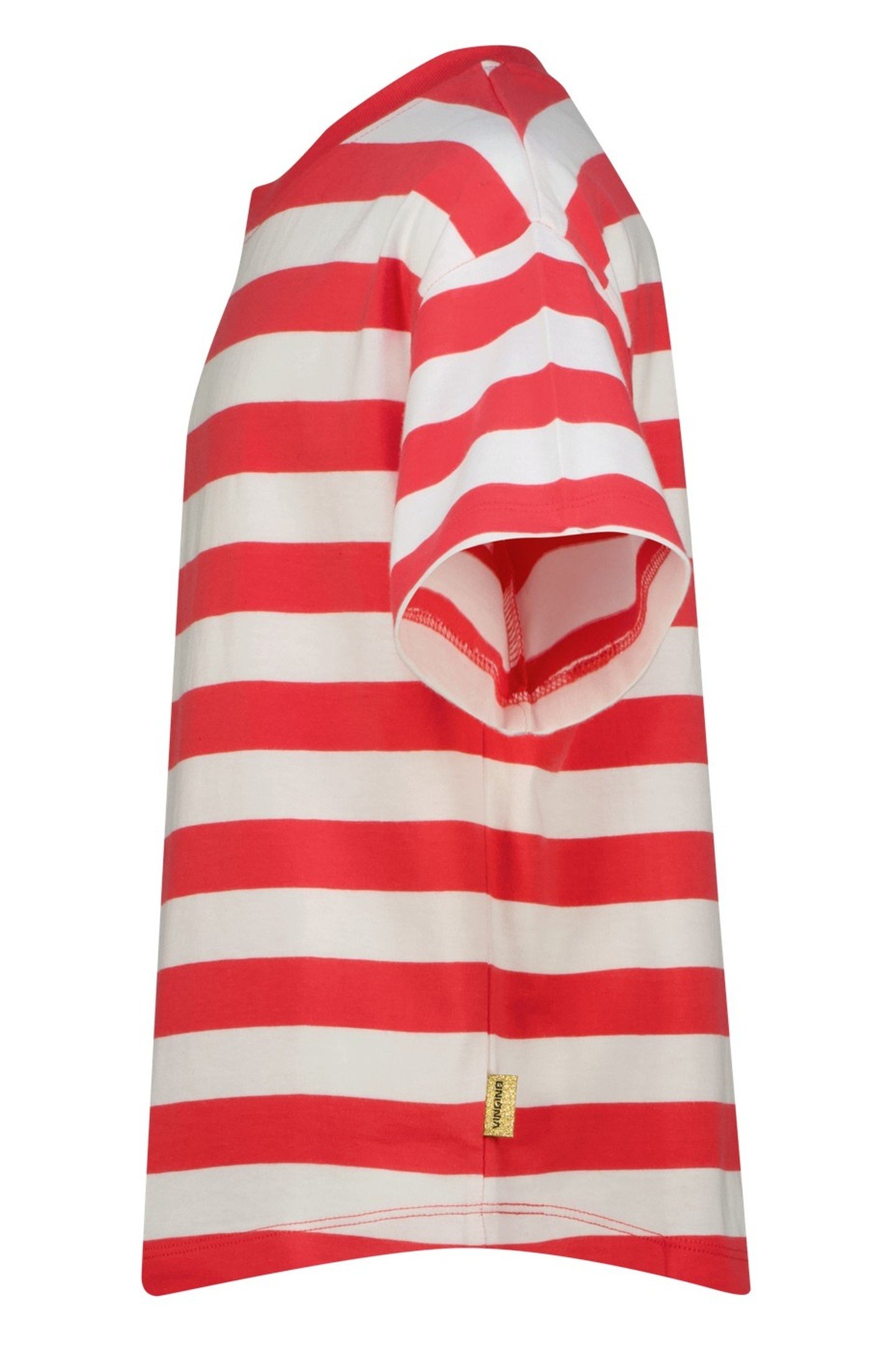 GIRLS BASIC STRIPE TEE T-SHIRT BREEZE RED 3