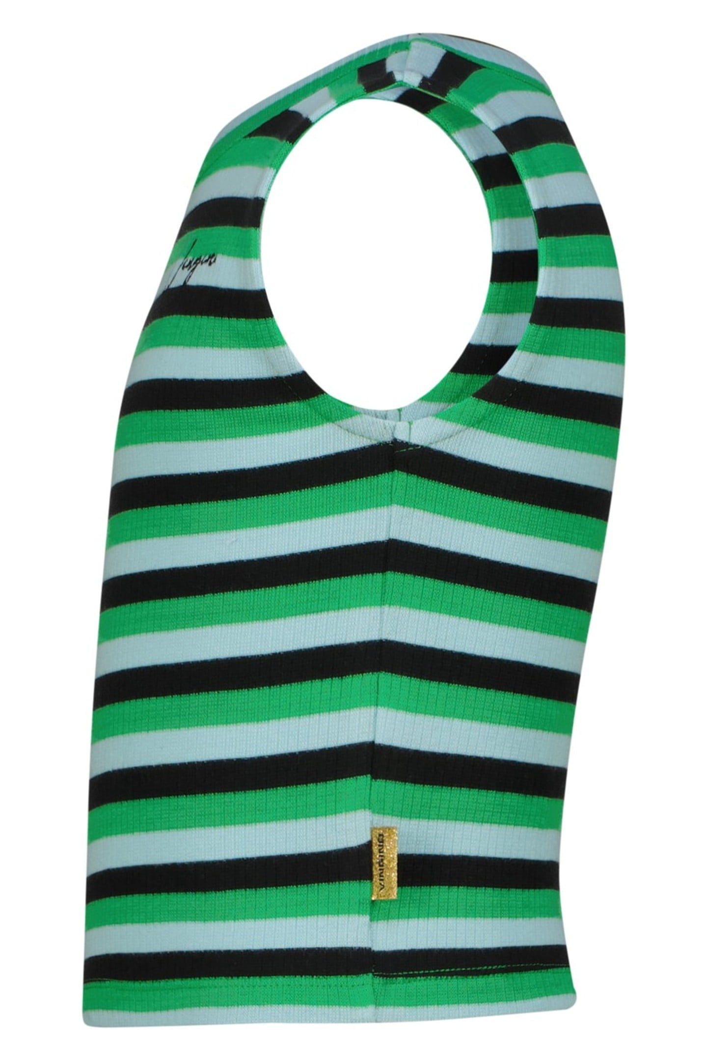 GIRLS BASIC-CROP RIB TOP TOP MULTICOLOR GREEN 3