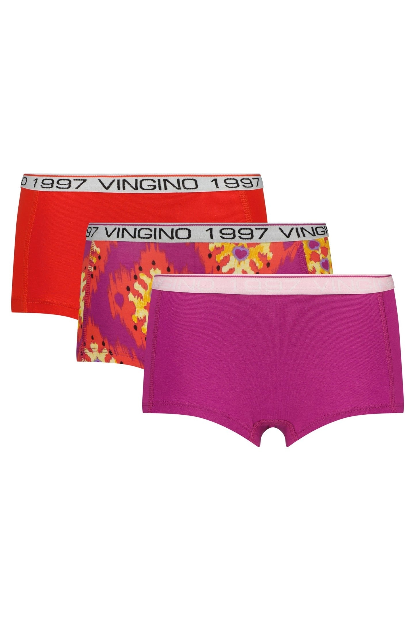 GIRLS G-SO26-3 ETHNIC HEART 3 PACK HIPSTER BREEZE RED 2