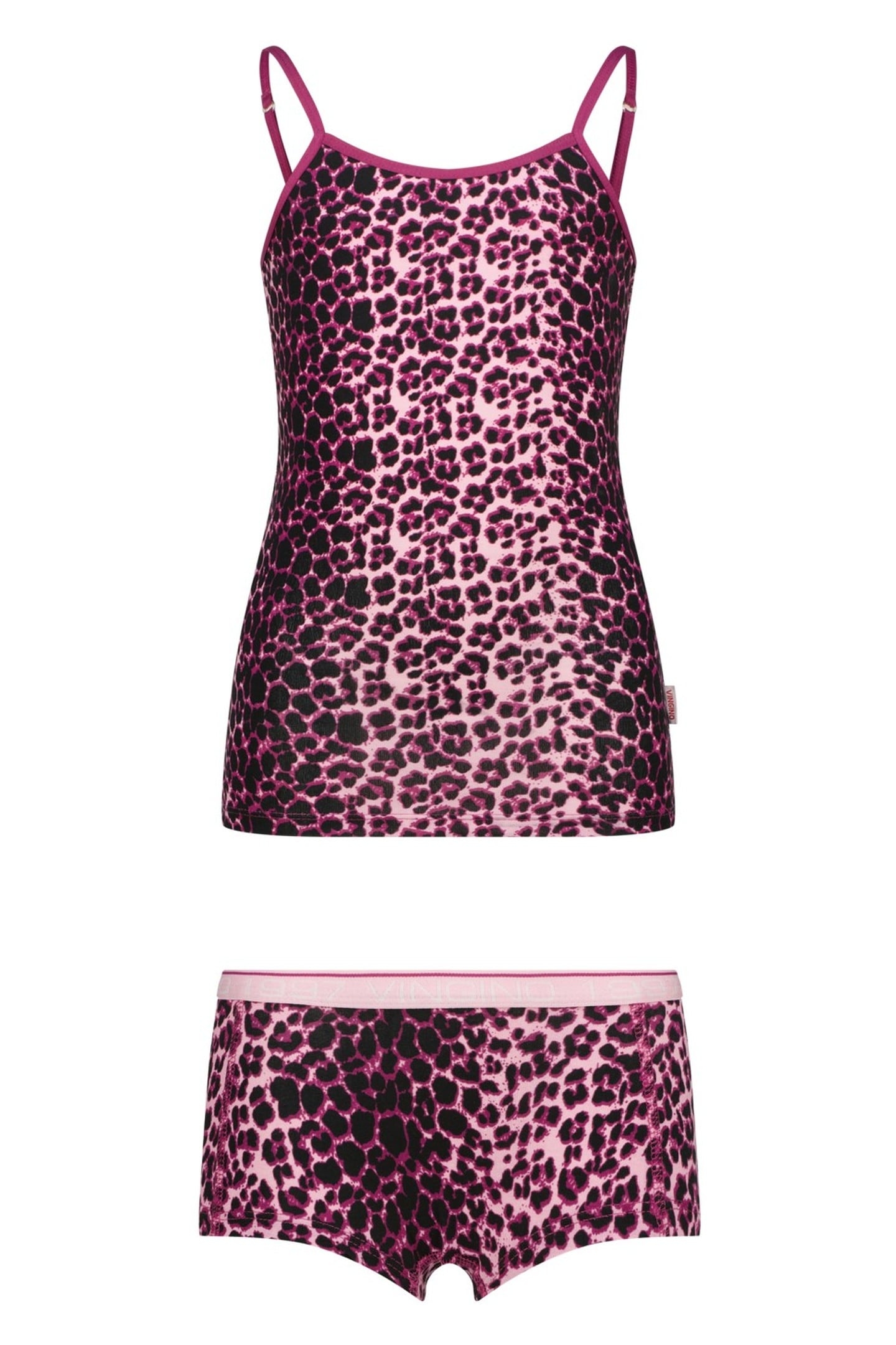 GIRLS G-SO26-1 ANIMAL SINGLET SET UNDERWEAR SET ASTER PINK 1