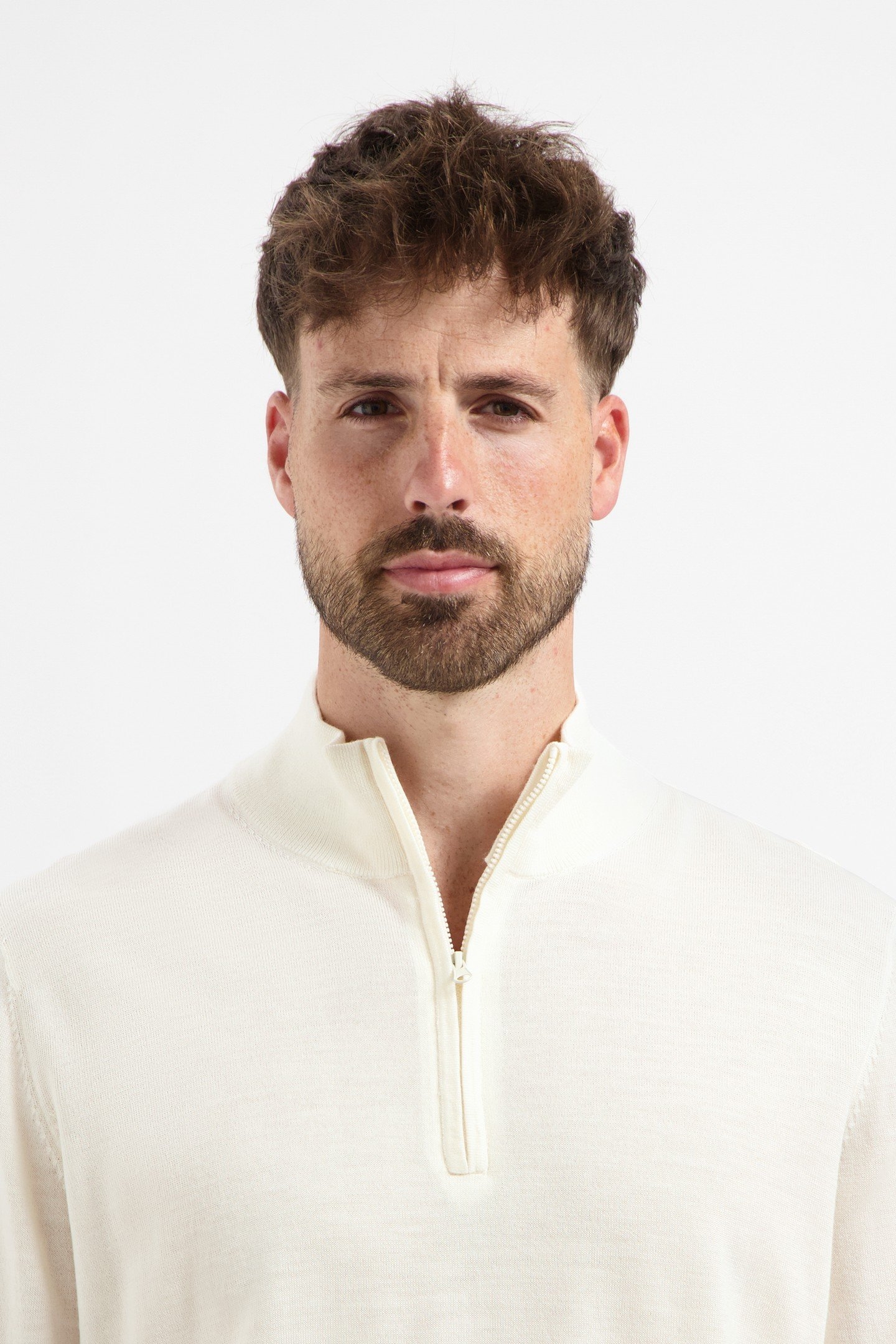 ZIP UP 100% MERINO SEASHELL WHITE 7