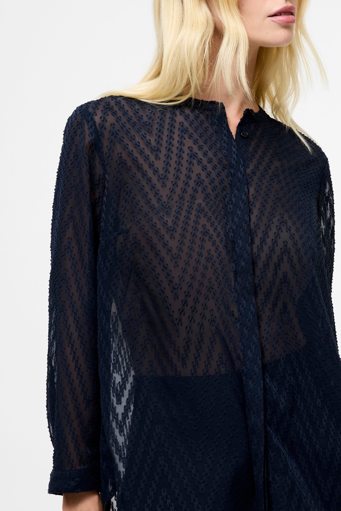 DAYTON FIL DE COUPE L/S SHIRT NAVY 5