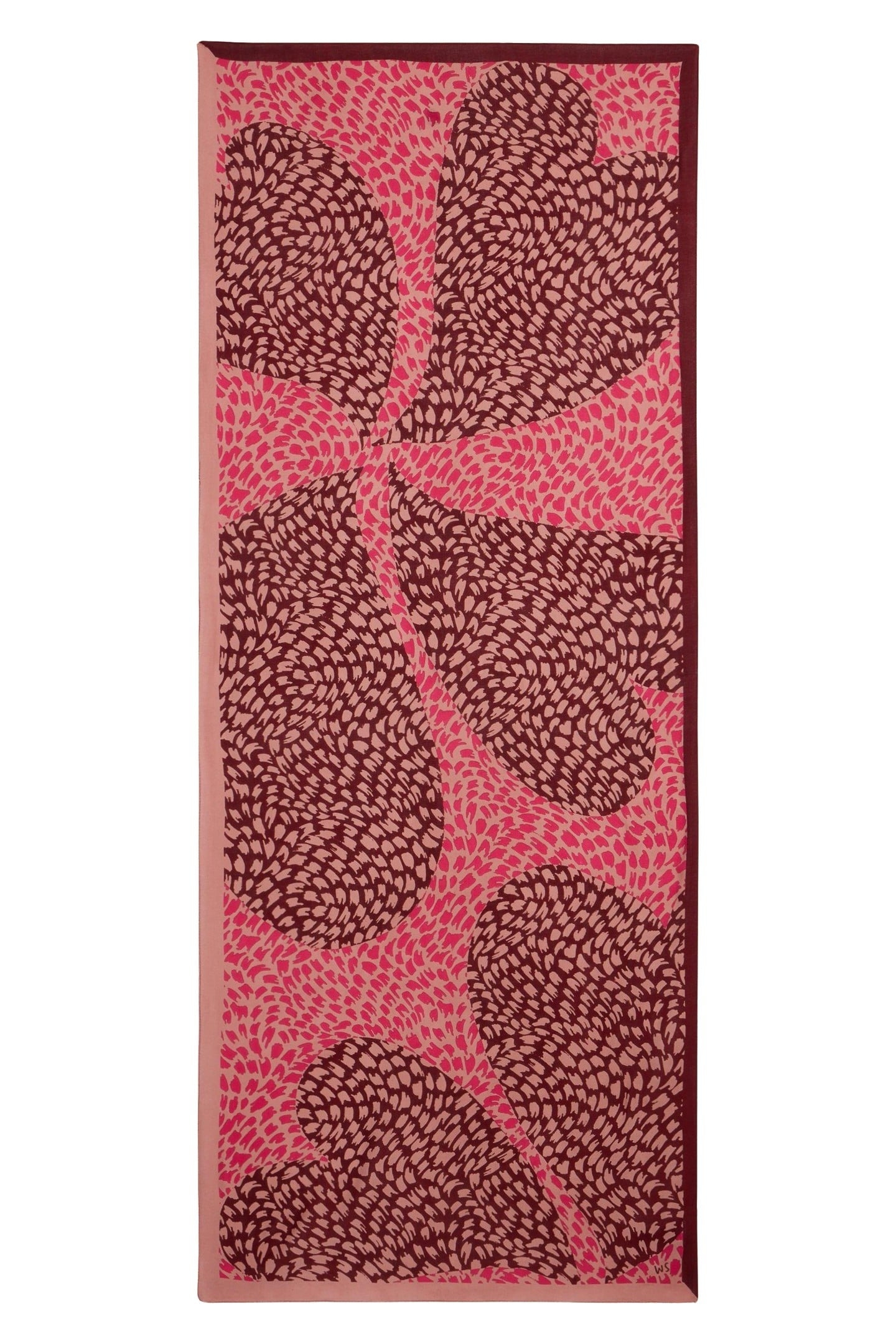 ABTSRACT HEART ECO VERO SCARF PINK PRINT 1