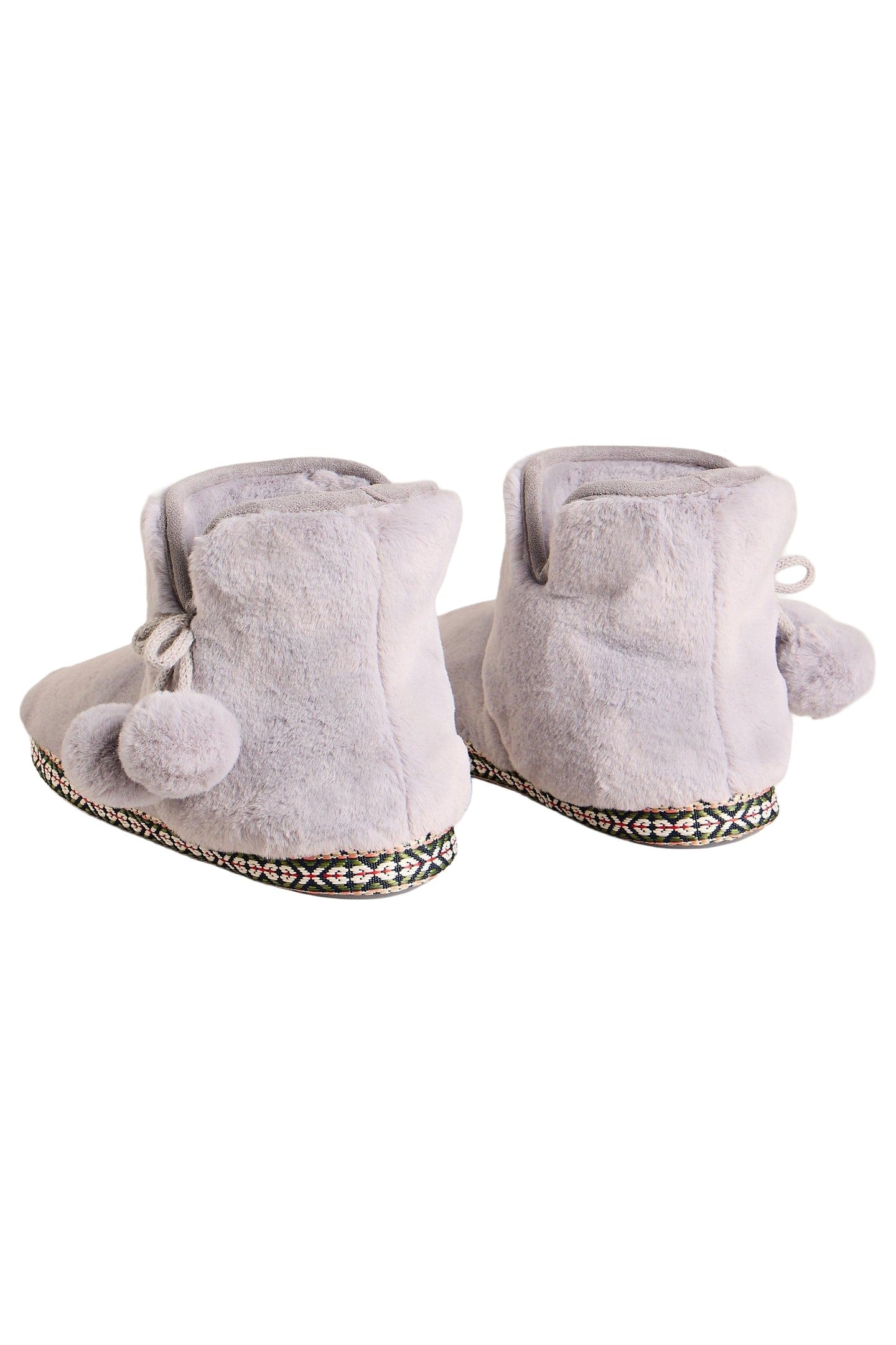 FAUX FUR BOOTIE SLIPPER MID GREY 3