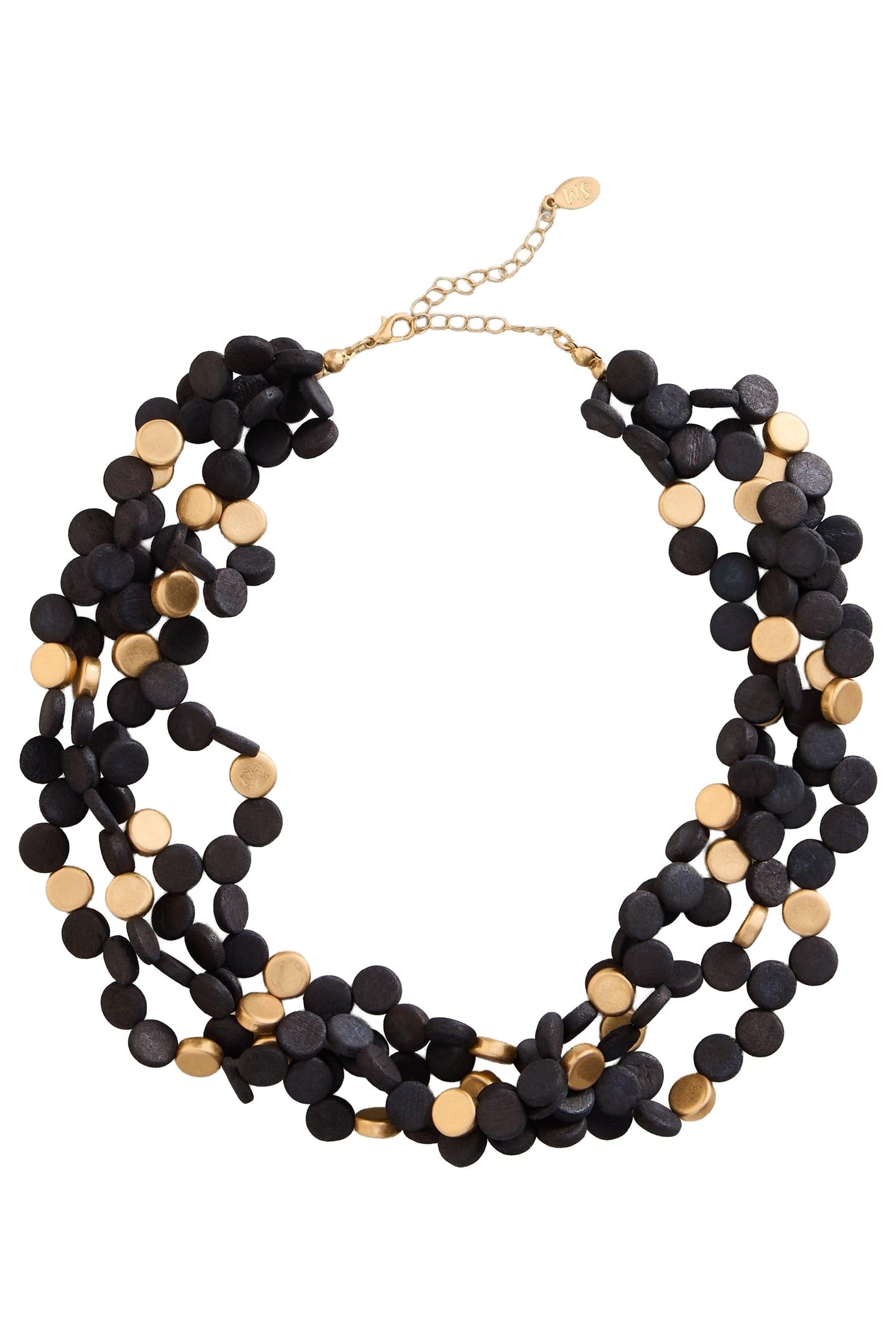 VERA CLUSTER NECKLACE BLACK MULTI 1
