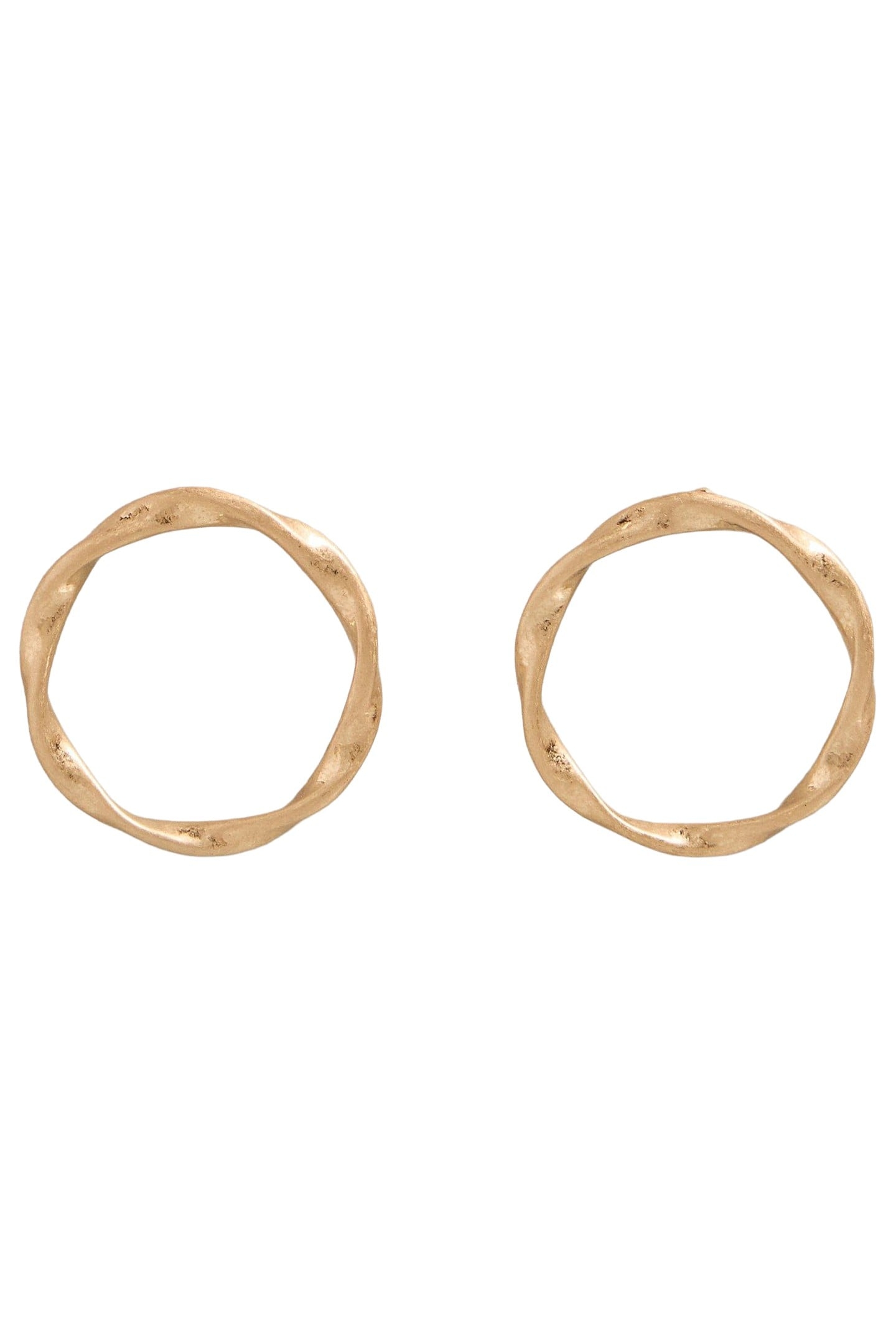 CYNTHIA ROUND EARRING GOLD TONE METALLIC 2