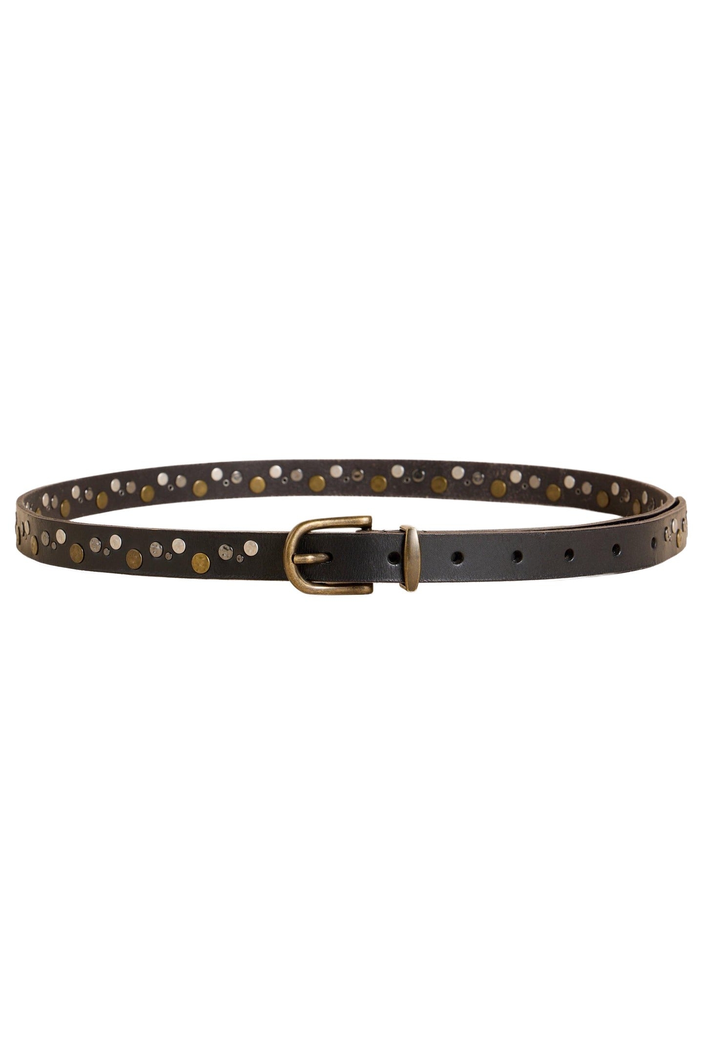 STUDDED WESTERN BELT PURE BLACK 1