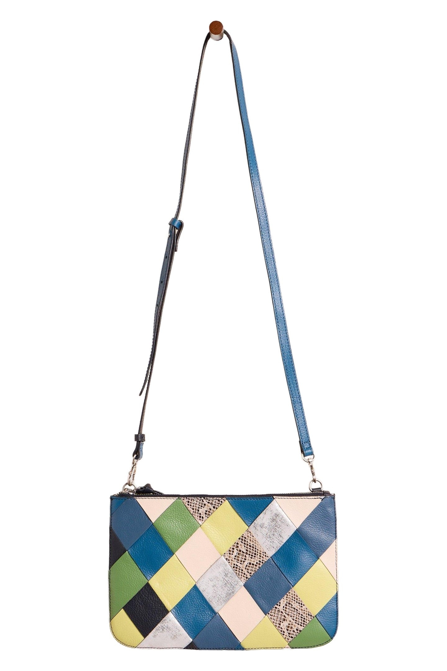 CONNIE DOUBLE POUCH CROSSBODY BLUE MULTI 2