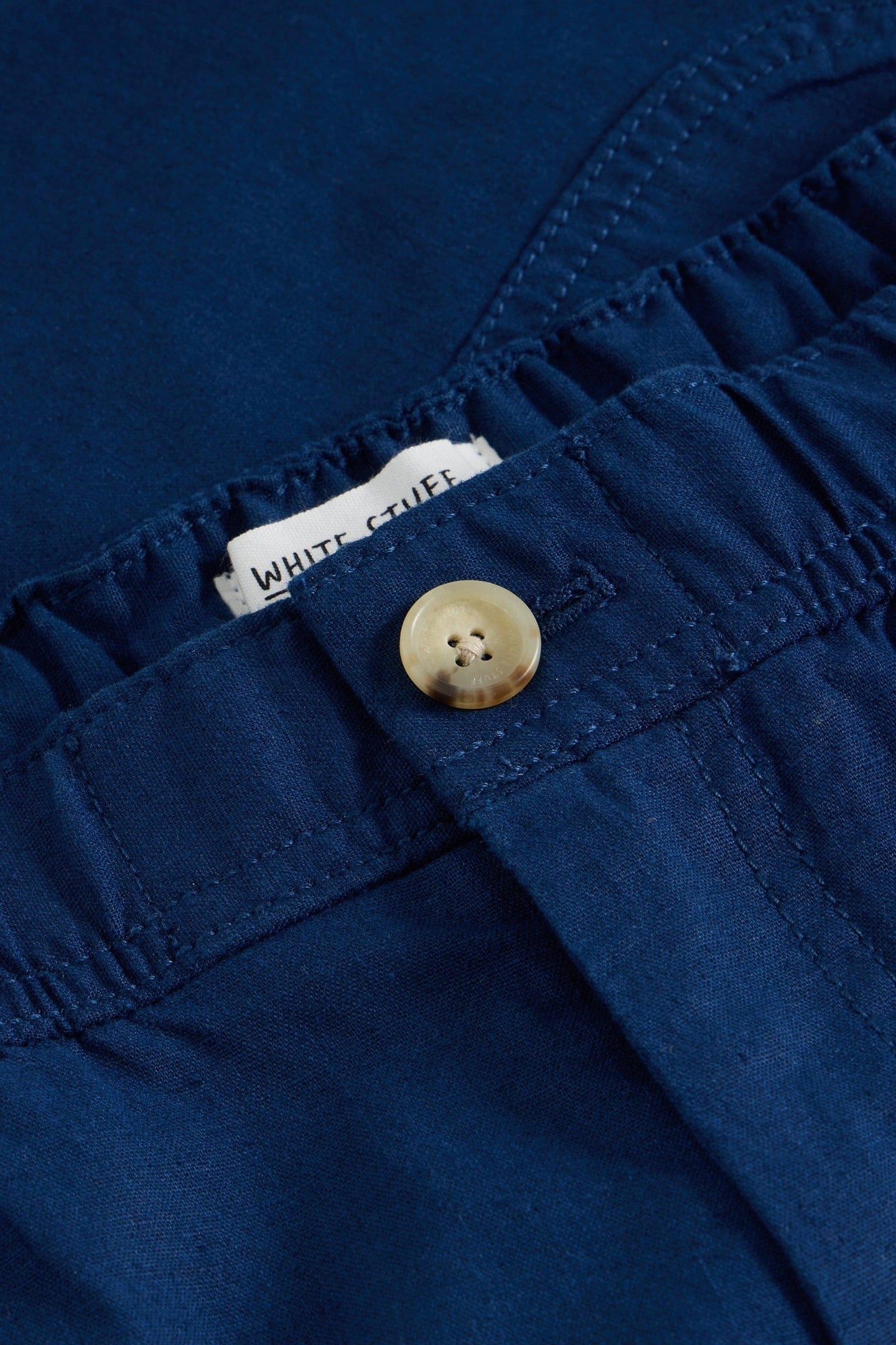 DRAWSTRING LINEN BLEND SHORT DARK NAVY 4