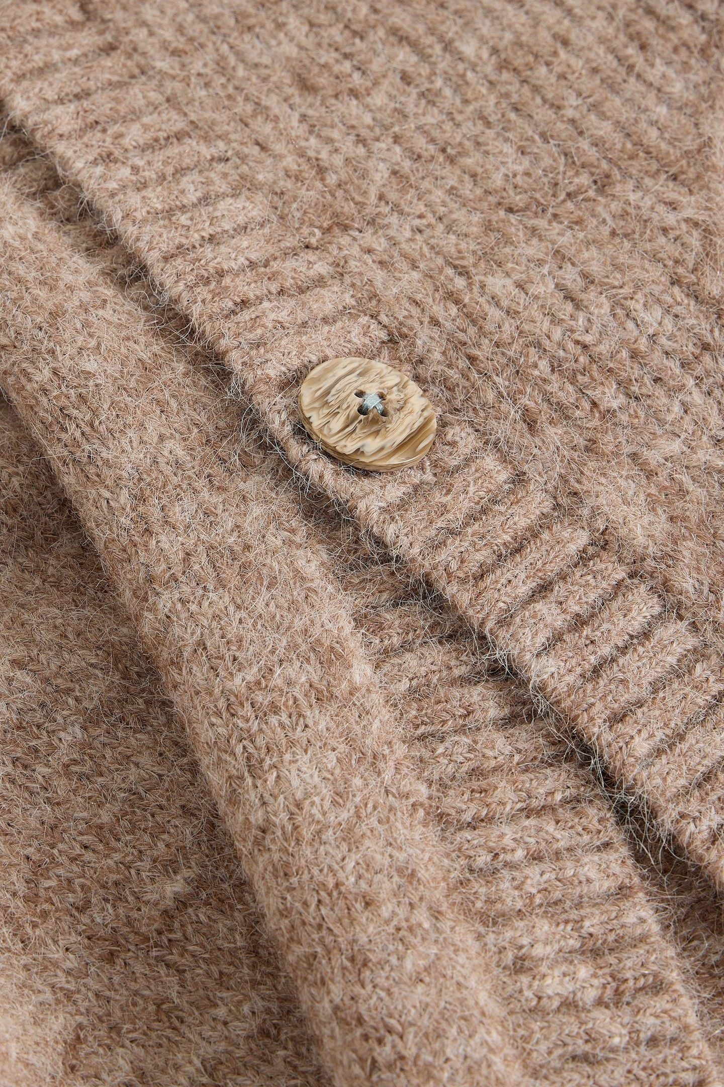 DIAMOND STITCH PONCHO LIGHT NATURAL 3