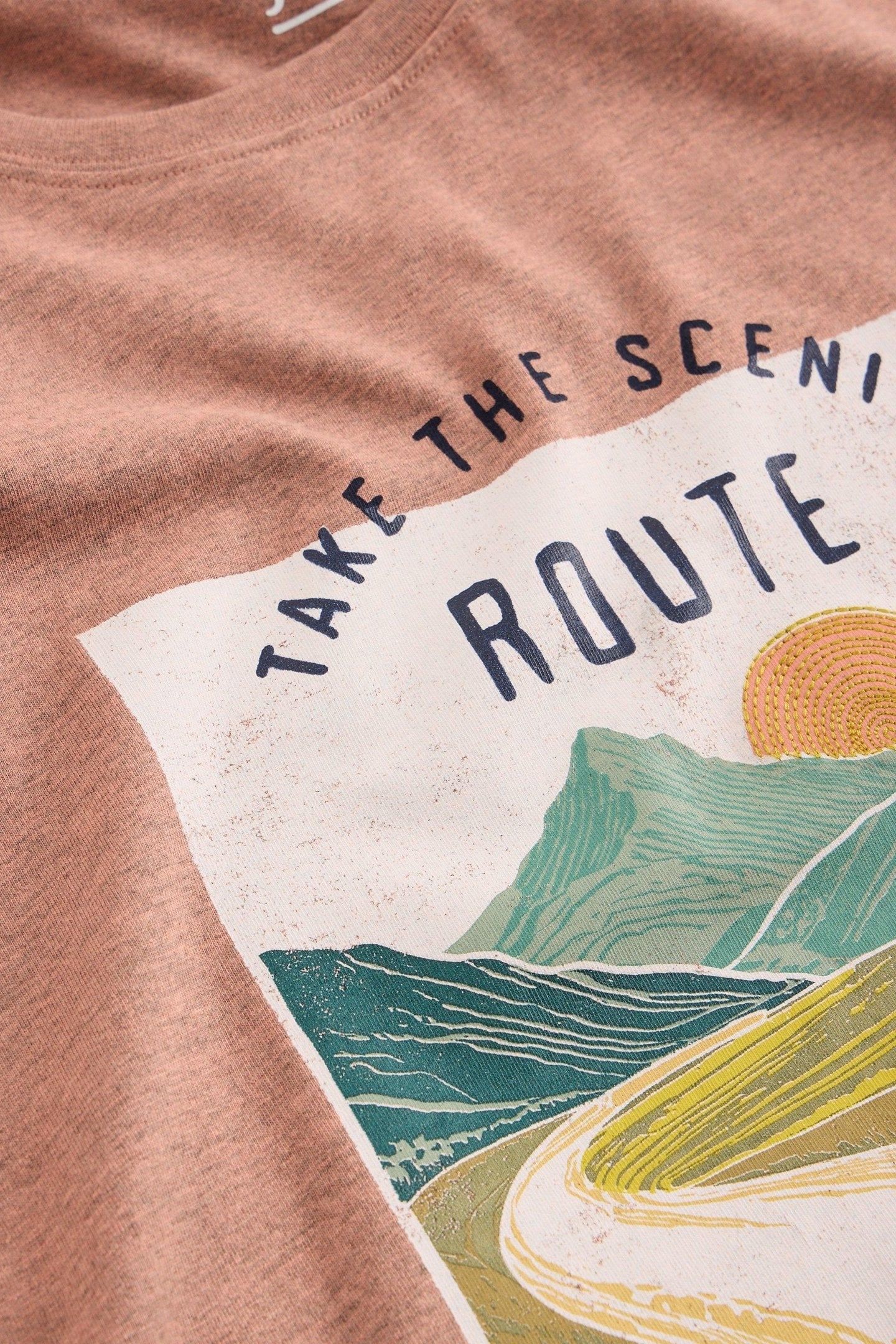 ABERSOCH GRAPHIC SCENE BIKE PINK PRINT 5