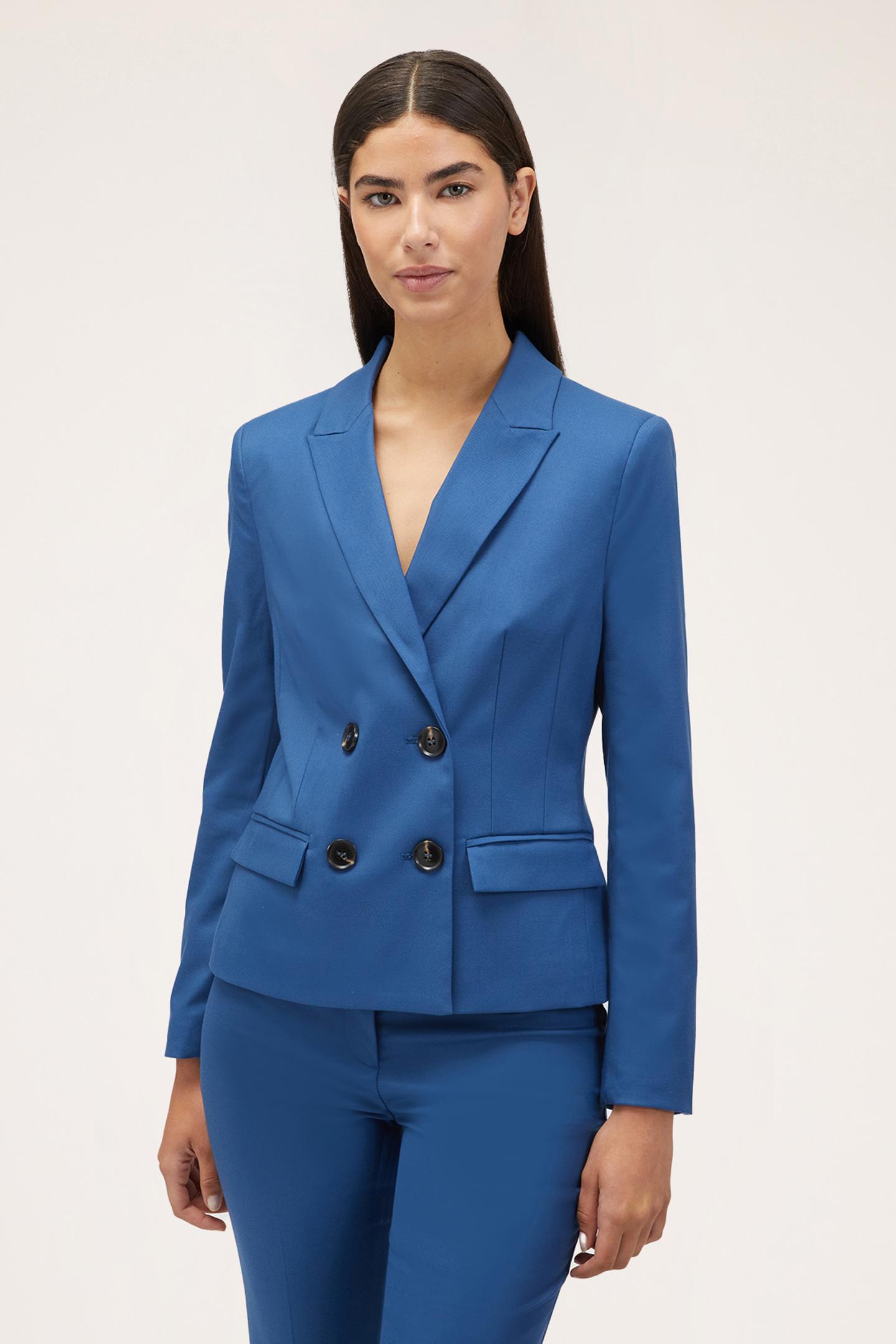 Veste Femme Motivi En Coton - Taille 42 Bleue - Neuf Avec Étiquettes