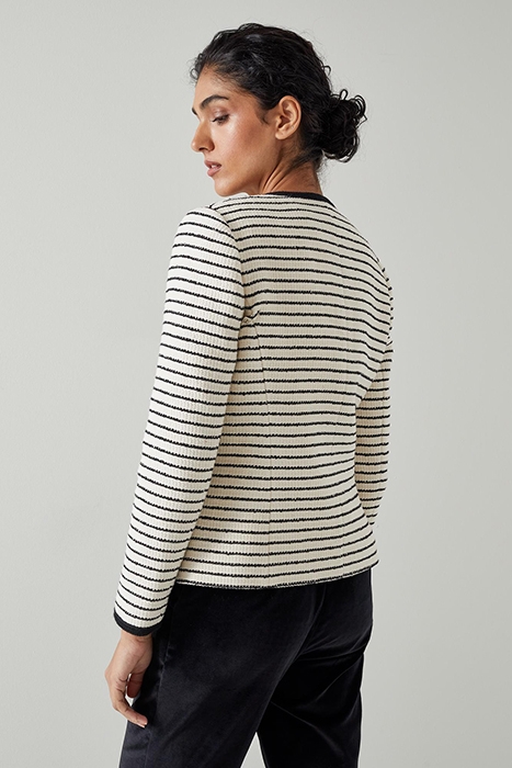 PRIYA CROPPED JACKET CREAM/BLACK 2