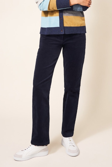 BROOKE STRAIGHT CORD TROUSER DARK NAVY 1