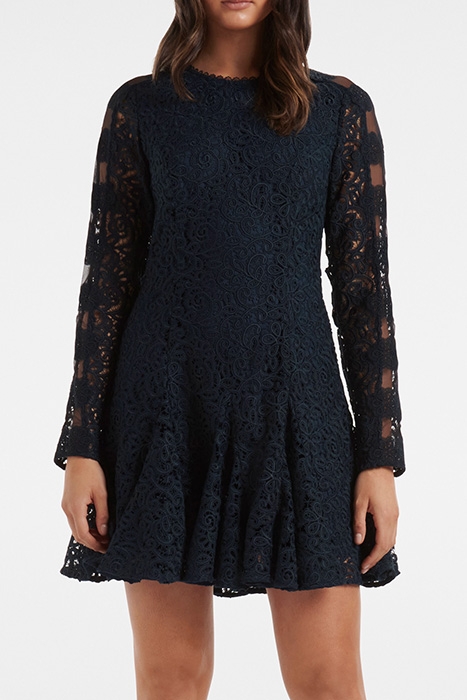 JOSIE GEO LACE MINI DRESS NAVY 1
