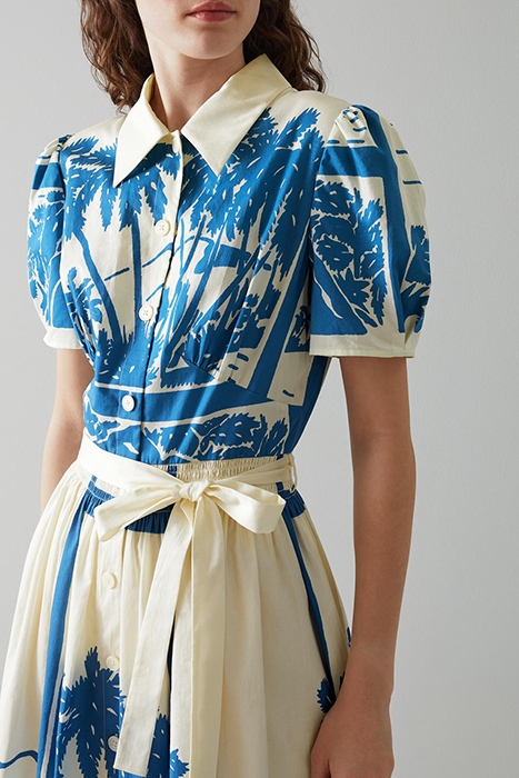 FELLINI SHIRT DRESS WHI/BLU 4