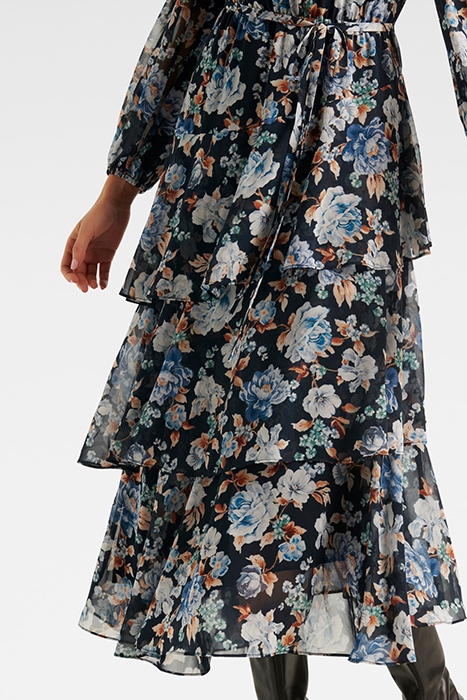 ANGELICA ASYMM RUFFLE MIDI DRESS VERONA FLORAL 4