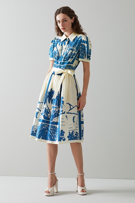 FELLINI SHIRT DRESS WHI/BLU 3