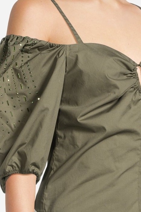 IRVIN BLUSA POPELINE STONE GREEN 4