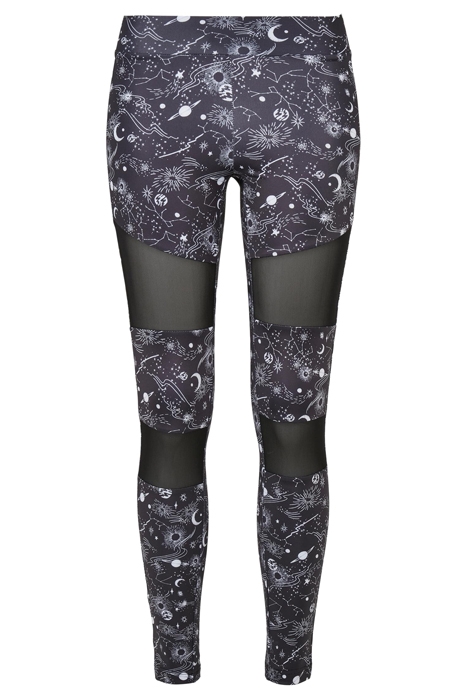 LADIES TECH MESH AOP LEGGINGS BLACKUNIVERSE 1