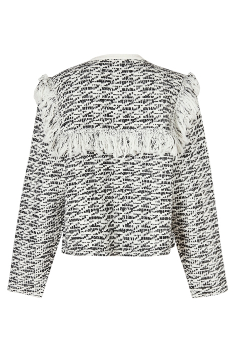 ASHLEY TASSEL JACKET BLACK/CHALK WHITE 4