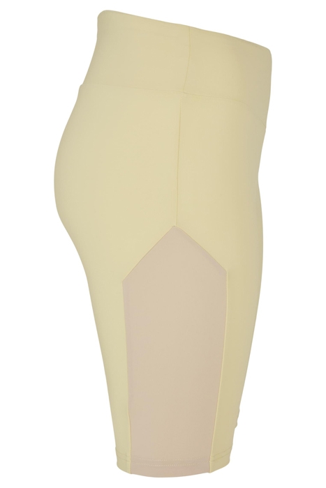 LADIES COLOR BLOCK CYCLE SHORTS SOFTYELLOW/SOFTSEAGRASS 7