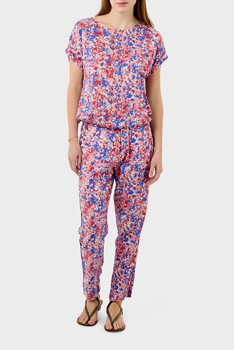 HOGE TAILLE RELAXED FIT BROEK MET BLOEMENPRINT RED BUD 3