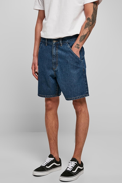 ORGANIC DENIM BERMUDA SHORTS MID INDIGO WASHED 2
