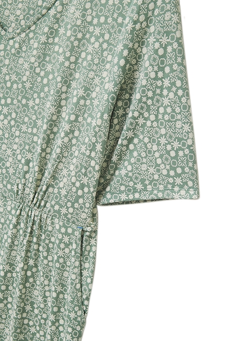 KARA ECO VERO JERSEY DRESS GREEN PRINT 5