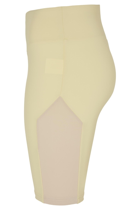 LADIES COLOR BLOCK CYCLE SHORTS SOFTYELLOW/SOFTSEAGRASS 8
