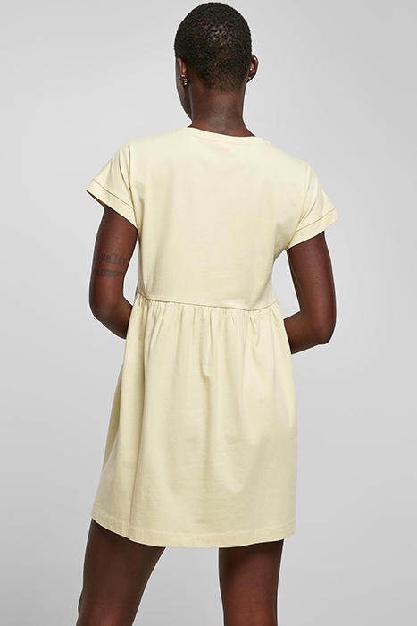 LADIES ORGANIC EMPIRE VALANCE TEE DRESS SOFTYELLOW 3