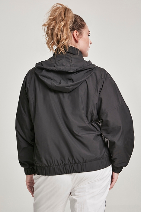 LADIES PANEL PULL OVER JACKET BLACK 3