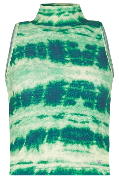 CHAUMONT SLEEVLESS, CROPPED TOP GREEN BATIC AOP 1