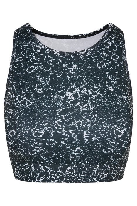 LADIES TIE DYE SPORTS BRA BLACK/WHITE 1