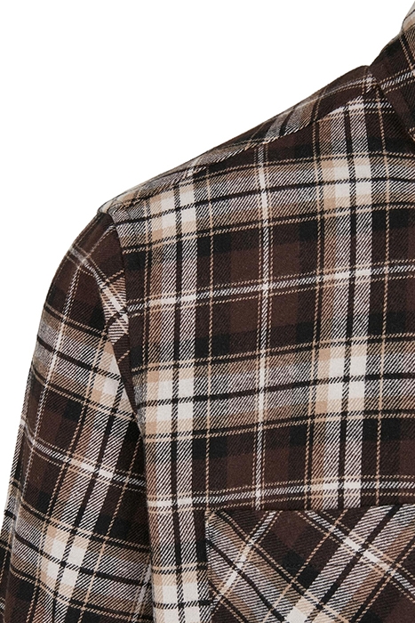CHECKED ROOTS SHIRT DARKGROUND/WARMSAND 8