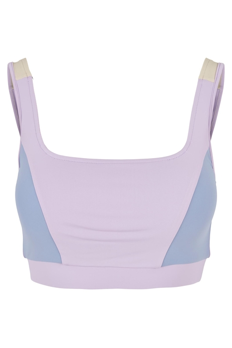 LADIES COLOR BLOCK BRA LILAC/VIOLABLUE/SOFTSEAGRASS 1
